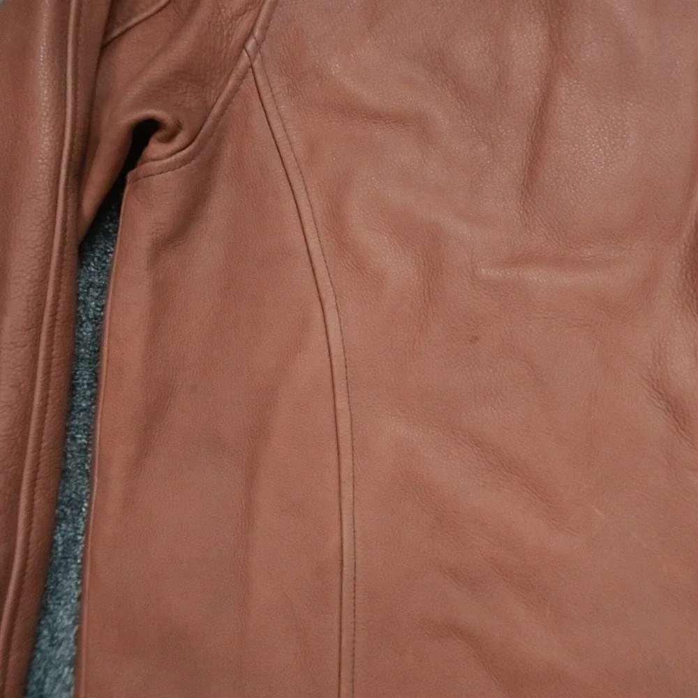 Territory Ahead Jacket Mens Extra Large Brown Leather Quilt Lined Full‎ Zip Snap